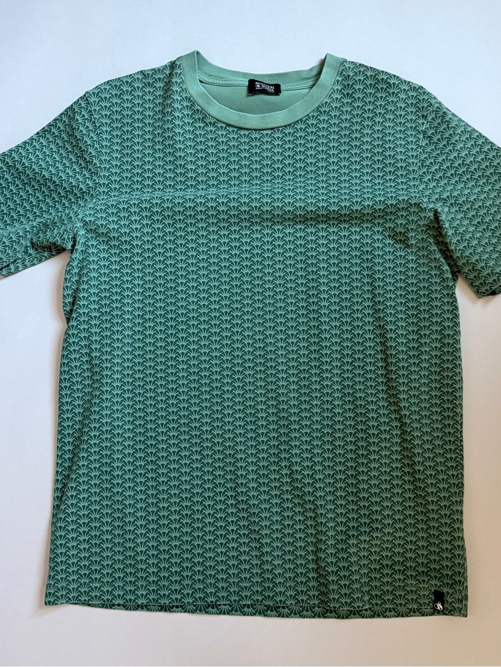 Scotch & Soda Mint Green Geometric Short Sleeve Tee